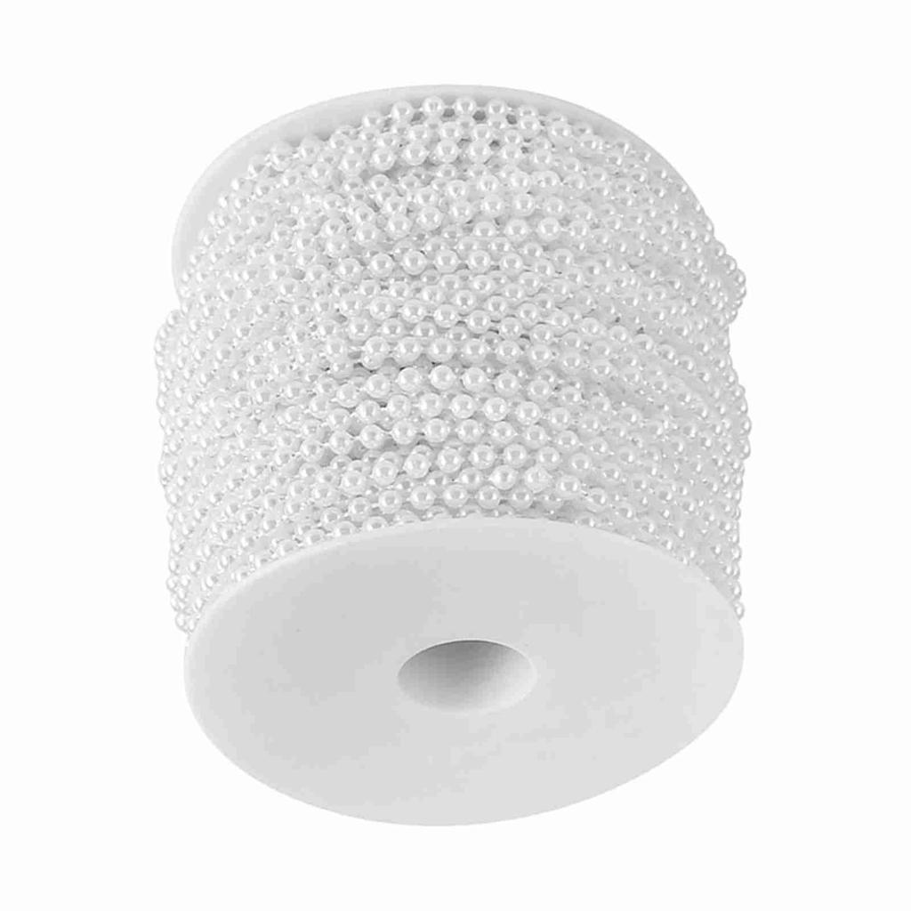 40mCelsiusroll 4mm Artificial Pearl   Ornaments Beads Curtain WeddingCelsiusFestival Party Decor Beige