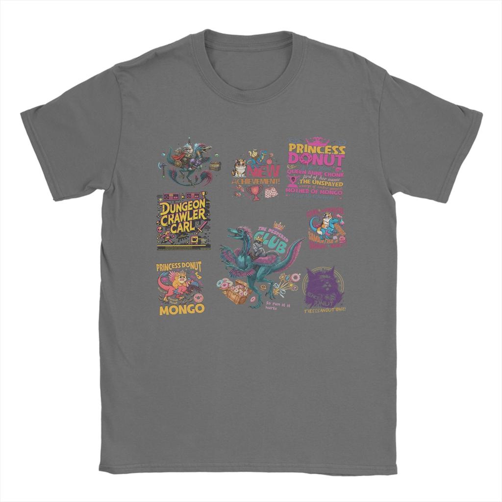 Beach Dungeon Crawler Carl Retro Fashion T Shirts 100 Cotton Tee Shirt for Men Y2K Casual Wholesale Short Sleeve Clothes