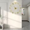 Nordic Style Wall Clock with Lasers Engraving 3D Digital Display Silent Sweep Movement Easy Installation Clock Room Decor