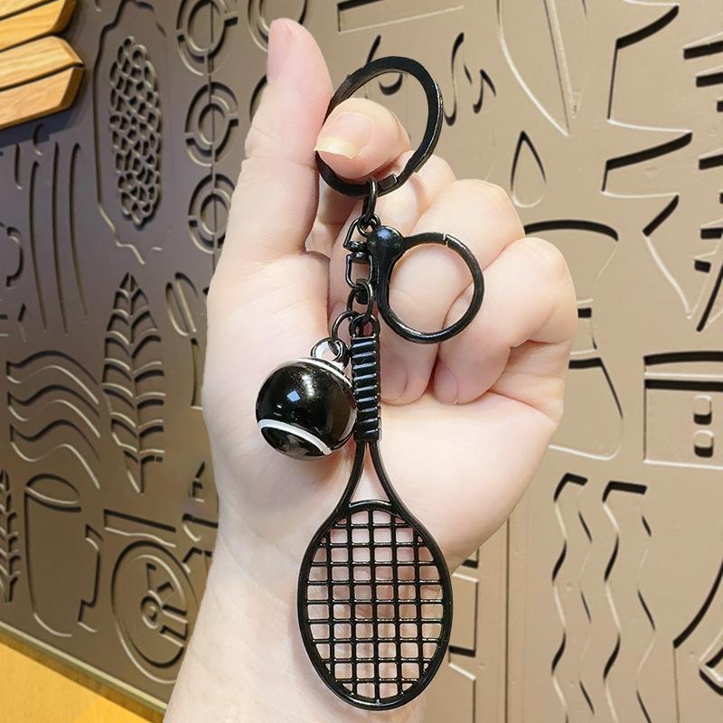 Mini Keychain Tennis Party Favors Tennis Ball Key Ring Tennis Bag Pendant Sports Keychain For Boys Girls School Carnival Reward