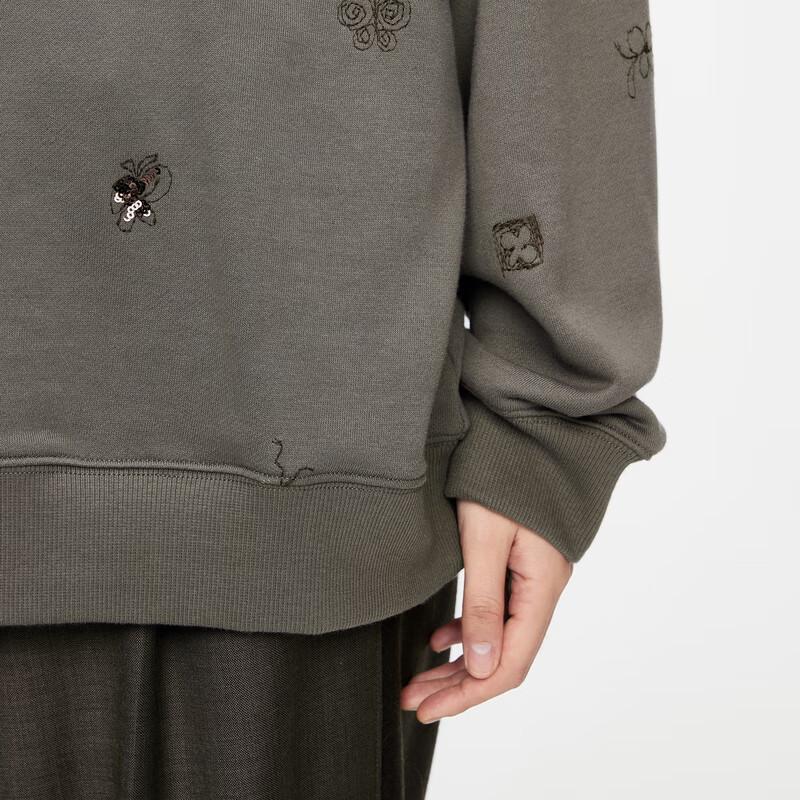 JNBY 2024 Autumn Loose Fit Pullover Sweatshirt