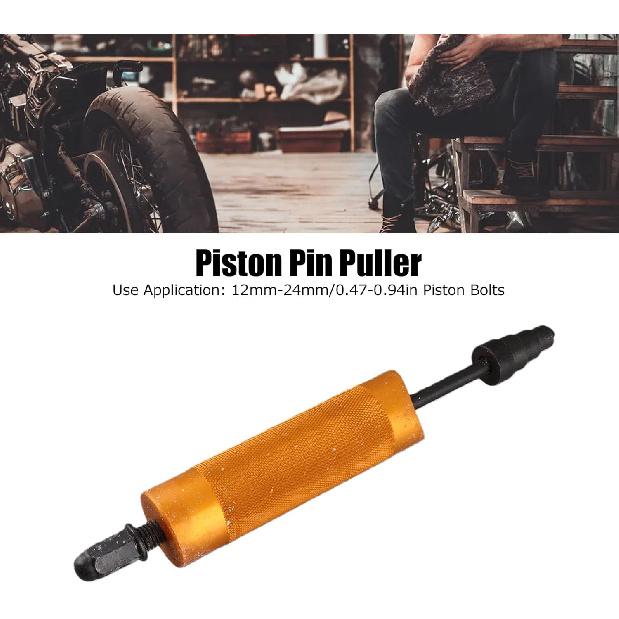 Piston Pin Puller for 12‑24mm/0.47-0.94in Piston Bolts Piston Pin Removal Tool Extrator Aluminum Alloy Orange Black Removal Tool Universal for