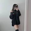 Autumn and Winter Solid Color V-neck Sweater with Scarf for Women Long Sleeved Knitted Sweater Top