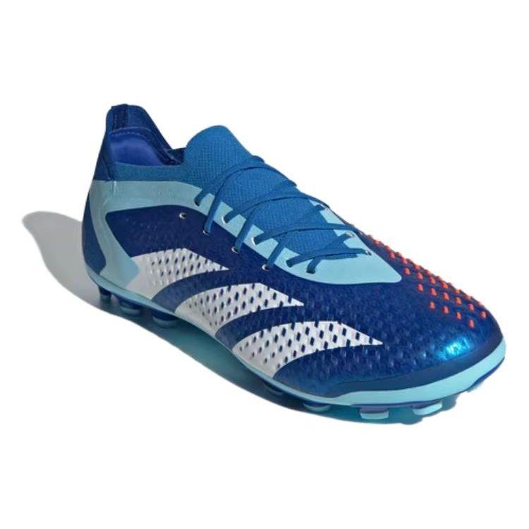 Adidas Predator Accuracy.1 Round Toe Lace-Up AG (Rubber Short Stud) Soccer Shoes Unisex Soccer Shoes Blue White IG5171