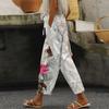 Women's Fashion Printed Drawstring Pocket Elastic Waist Casual Pants