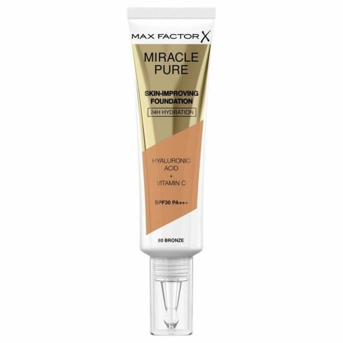 Max Factor Base De Maquillage Liquide Miracle Pure 80-bronze SPF 30 (30 Ml) - 3616302638765