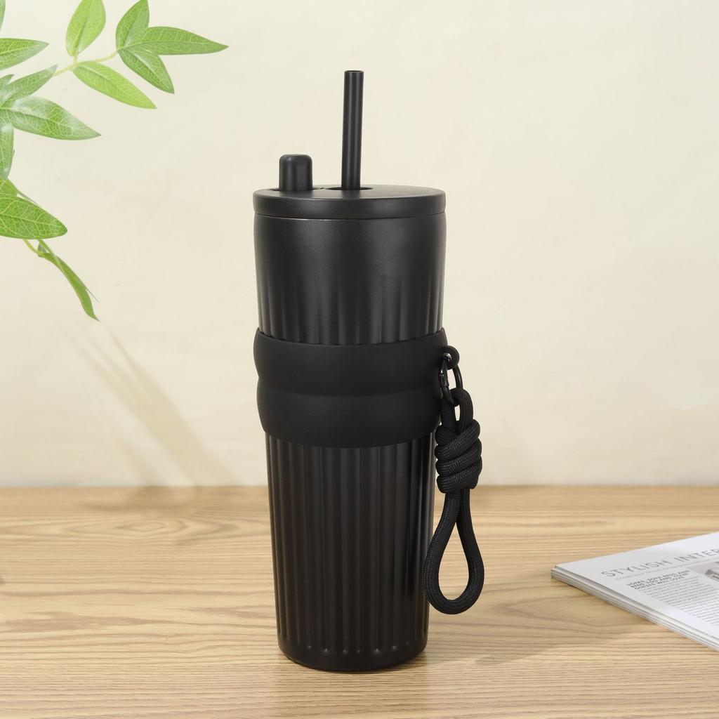 Large capacity 111 stainless steel thermos cup boys accompanying coffee cup children 1011 new car straw water cup