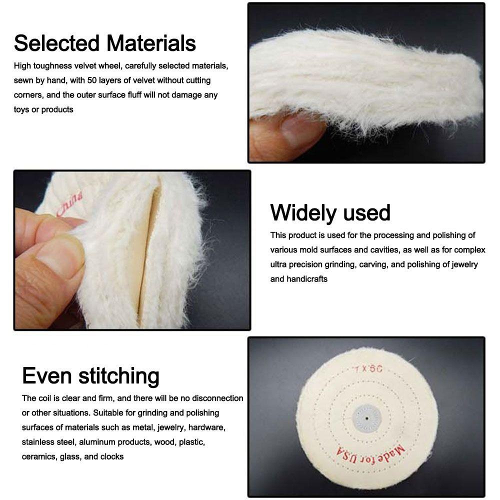 Langlebige 2-12 Zoll Räder Polierrad Baumwollflusen Tuch Weißes Tuch Polierrad Poliertuch Rad Polierwerkzeuge