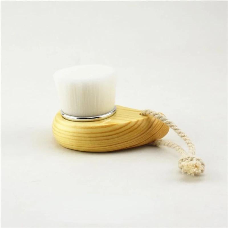 Drewniany Uchwyt Szczoteczka do Oczyszczania Twarzy Manualny Miękki Masażer do Twarzy Szczoteczka do Czyszczenia Porów Skóry Pielęgnacja Twarzy Szczoteczka do Twarzy Oczyszczanie Narzędzia Kosmetyczne