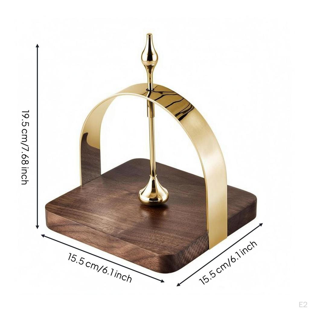 Tabletop Tissue Rack Walnut Wood Stainless Steel Napkin Holder Polished Metal Silver