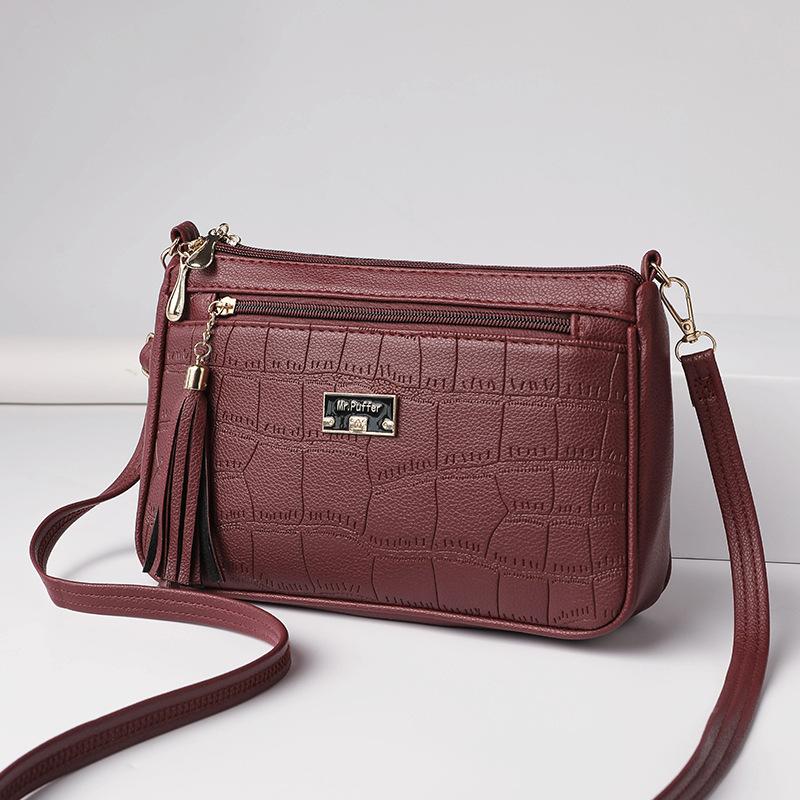 Spring Bag Versatile Large Capacity Women's Crossbody Bag Temperament Mother Bag Crocodile Pattern Small Square Bag