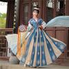 Chinese Tang Dynasty Style Hanfu Suit For Women Three-piece Set Tang Bei Zi Waist Skirt