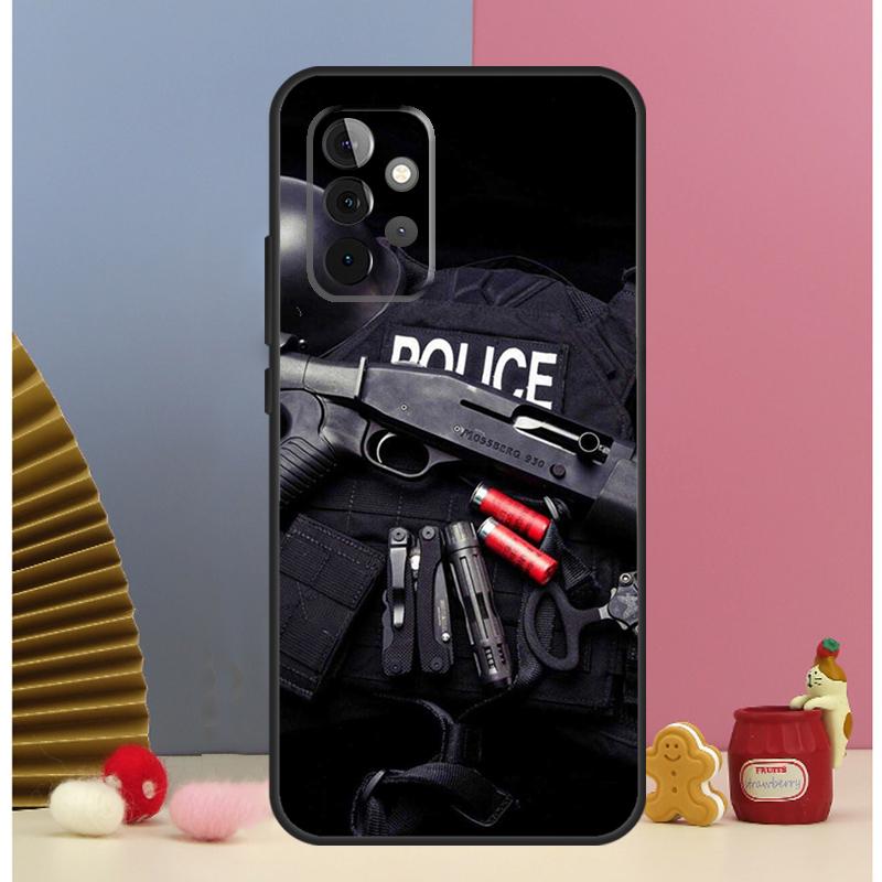 Police Symbol Case For Samsung Galaxy A56 A16 A26 A36 A13 A33 A53 A17 A54 A34 A14 A15 A35 A55 A52 A12 A32