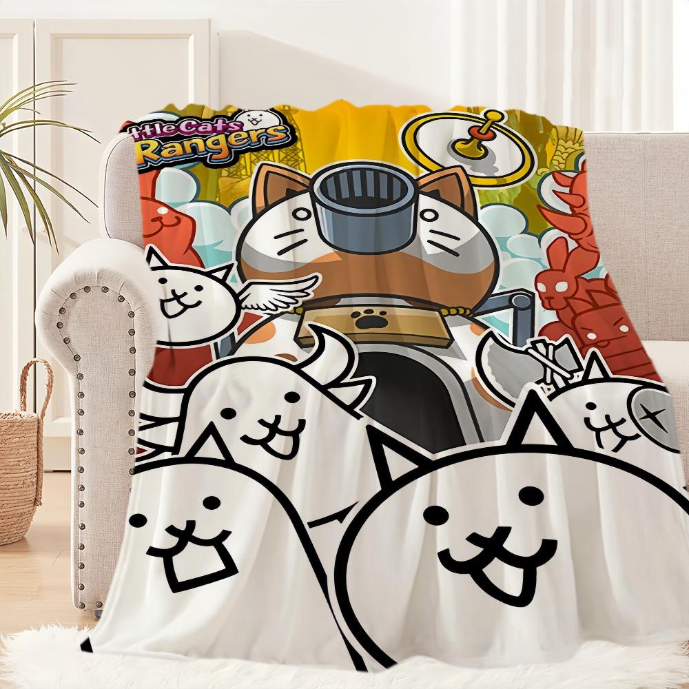 Game art Warm Soft Plush Nap Blankets Sofa rug for Living Room The B-Battle Cats Office Bedroom Home Travel Kid Gifts Flannel