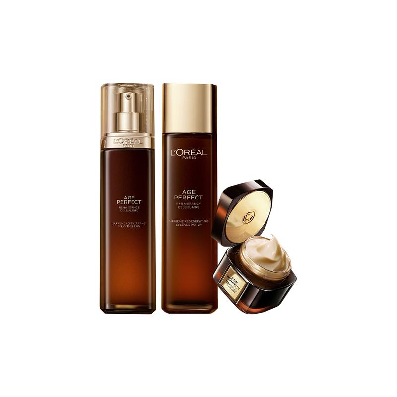 Loreal Paris Jinzhi Zhenyan Truffle Source Liquid Skin Care Set-Jinzhi Truffle Source Liquid 130mlJinzhi Truffle Lotion 110mlJinzhi Truffle Face Cream