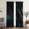 Retro Compass Print Curtains Pole Bag Christmas Decorations Daily Home Room Curtain Polyester
