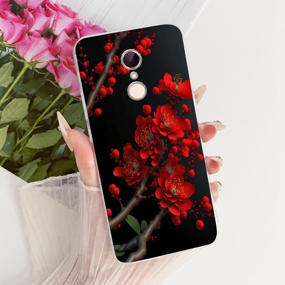 For Redmi 5 Case Cover Transparent Cute Cat Fashion Butterfly Funny Painted Casing MDG1 MDI1