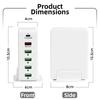818PD USB Charger Block PD20W/QC3.0 Multi-Port Fast Charging Station Adapter for Smartphone/Tablet/Earphone