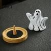 Ceramic Ghost Decor Incense Holder, Halloween Cute Ghosts Scents Burner, Resin Creative Burner Waterfall Backflow Decorative Home Desktop Decoration