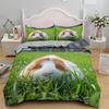 3D Guinea Pig Duvet Cover King Queen Lovely Hamster Bedding Set For Kids Boy Girl Animal Pet Mouse 2/3pcs Polyester Quilt Cover
