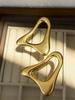 Exaggerated Metal Geometric Irregular Big Earrings for Women European Personality Party Jewelry Accessory