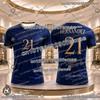 2026 France Soccer Fan T Shirt Mbappe No 10 Dembele No 7 Kids Adults Quick Dry High-quality Football Shirt Family Matching Top