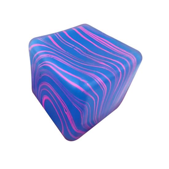 Flow Texture Stress Cube Toy Anxiety Relief Cube Squeeze Sensory Toy Slow Rebound Home Office Relaxation TPR Decompression Stress Ball
