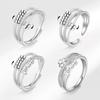 Women's Double Layer Rotating Ring Anxiety Relief Stress Reducer Simple Band Spinner Jewelry For Calming And Relaxation