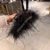 Luxury Black Feather Claw Hair Clip for Women's Updo Hairstyles