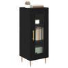 Sideboard Black Oak Effect 34 X 34.5 X 90 Cm Engineered Wood