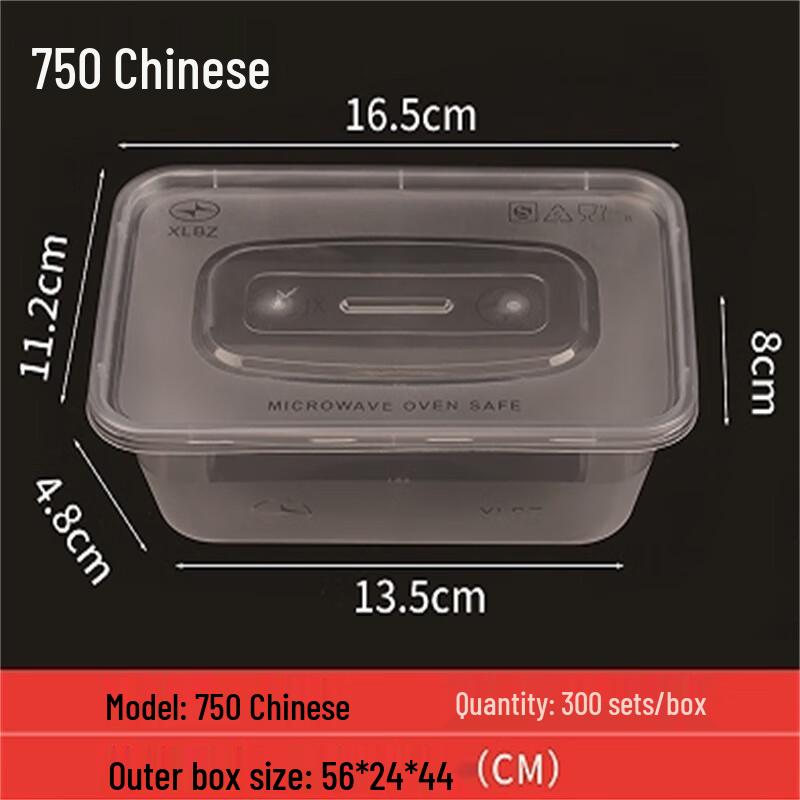 Disposable Square Transparent Food Containers with Lids