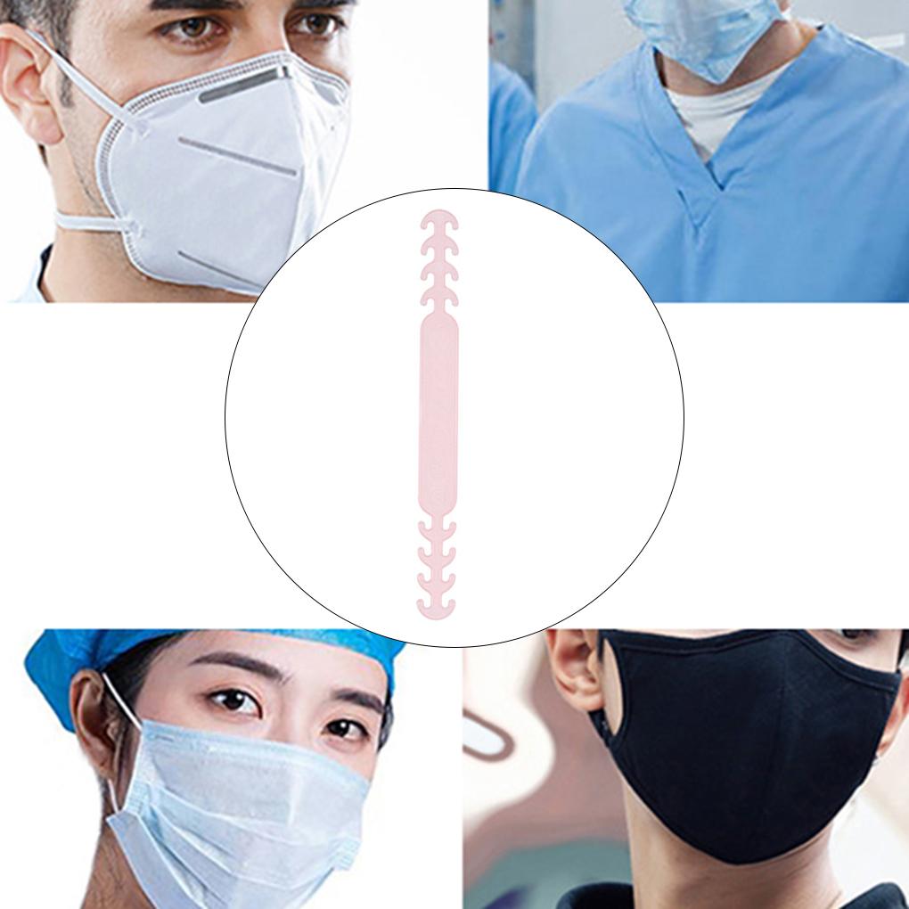 10pcs Face Mask Earband Extension Hook Adults Children Ear Ropes 4-gear Adjustable Buckle