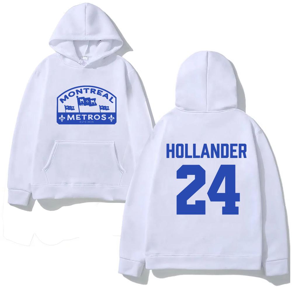 Shane Hollander 24 Montreal Metros Kapuzenpullover Heated Rivalry Grafikdruck Hoodie Locker Baumwolle Unisex Streetwear Merch Männer Frauen
