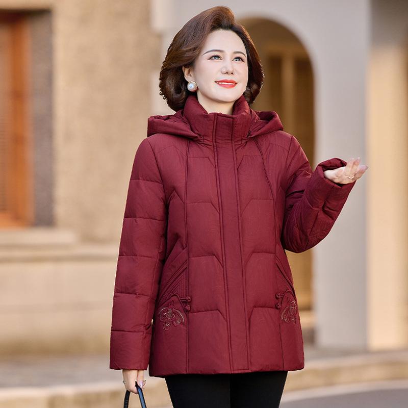 Popular brand mother down jacket new middle-aged and elderly women's winter clothing thickened warm high-end large-size coat