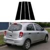 For Nissan March March 2010-2015 Window Decoration Bright Black Center Pillar Sticker
