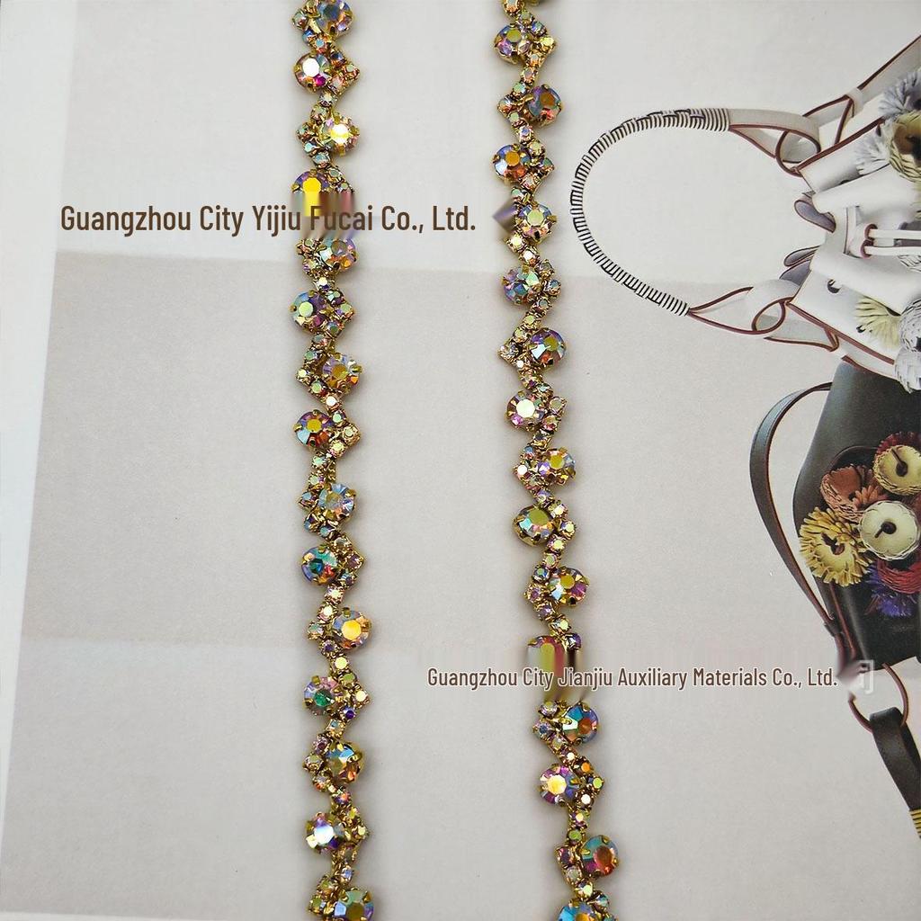 Crystal Rhinestone Claw Chain for DIY Accessories and Clothing Decoration