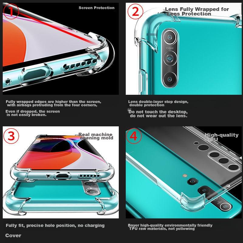 Kelleia Xiaomi 10 Phone Case, Xiaomi 10 Protective Cover, Full Protection Shockproof TPU Airbag Soft Case/Protective Case, Transparent, 6.67 Inches