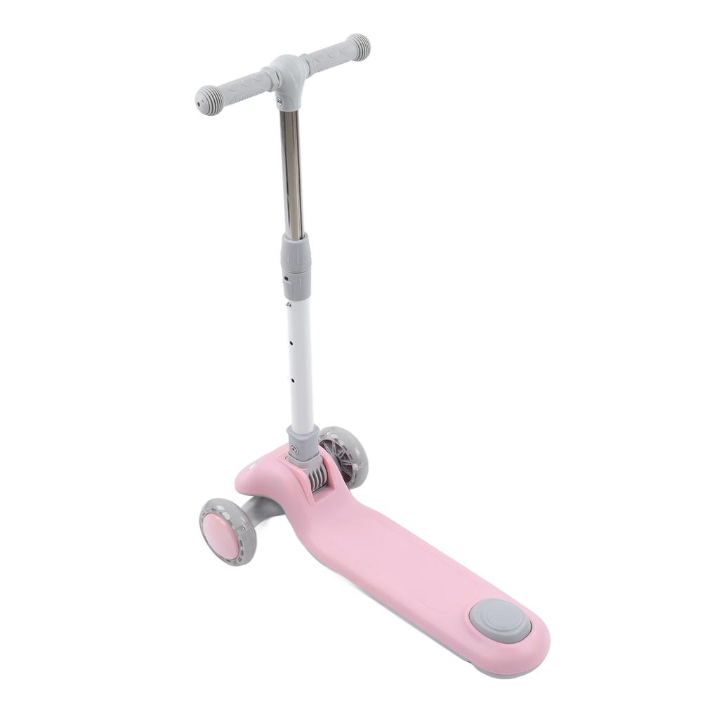 Dětská koloběžka 3 kola skládací světlo hudba výškově nastavitelná odrážecí koloběžka pro batole růžová