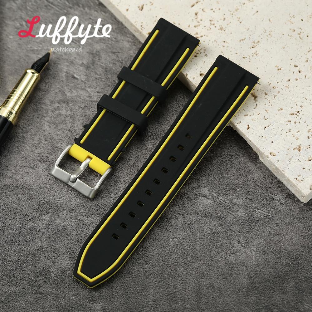 Soft Silicone Quick Release Watchband 20mm 22mm 24mm Universal Rubber Colorful Replacement Men Women Bracelet Watch Straps