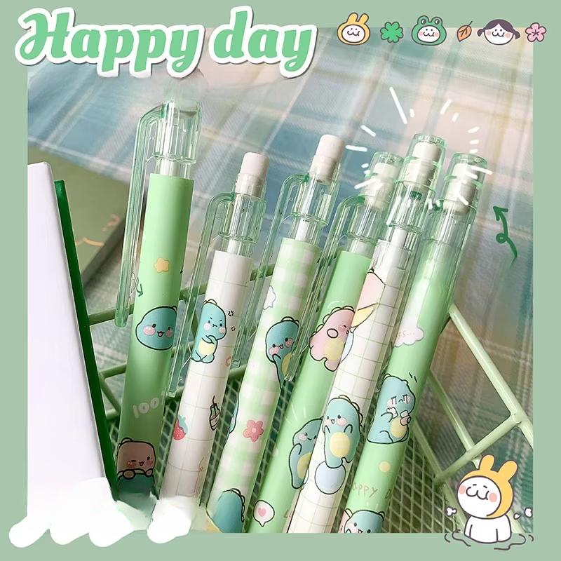 Automatisk Blyertspenna Förpackad Tecknad Aktivitetsblyertspenna Elev Söt Kreativ Tryckpenna Skolmaterial med Radergummi Gåva