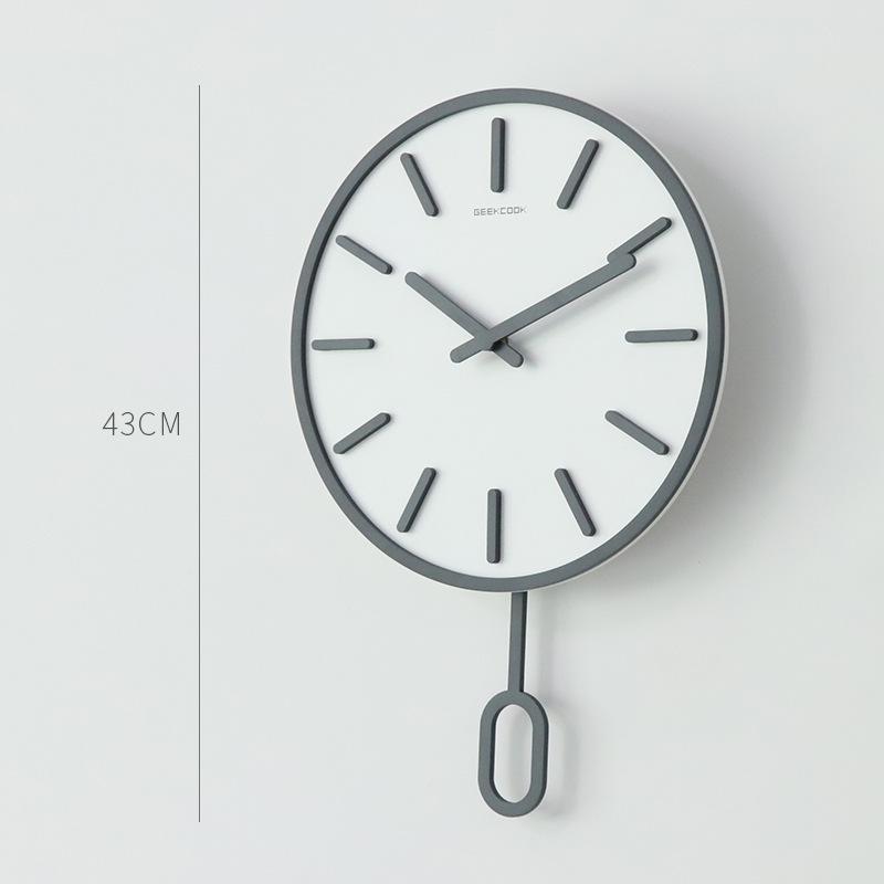 Минималистичные настенные часы в скандинавском стиле, модные деревянные часы, бесшумный механизм 12 Inches (30cm） серый
