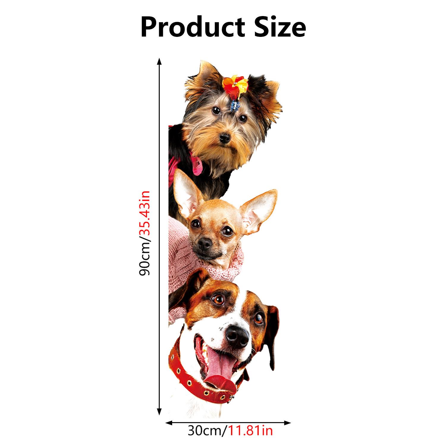 

Милые Реалистичные Животные Подглядывающие Наклейки на Окно Креативный Декор Стекла Праздничное Украшение Наклейки на Витрину Дома Магазина Очаровательные Наклейки на Стену с Животными 30cmX90cm