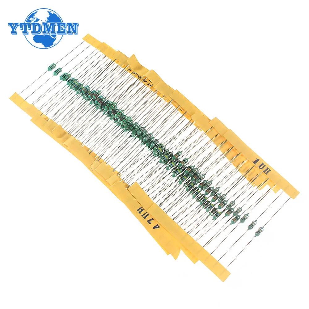 120pcs 0307 Inductor 1/4W 0.25W Color Ring Inductor Assortment Kit 1UH 10UH 22UH 33UH 47UH 100UH 150UH 220UH 330UH 470UH 560UH