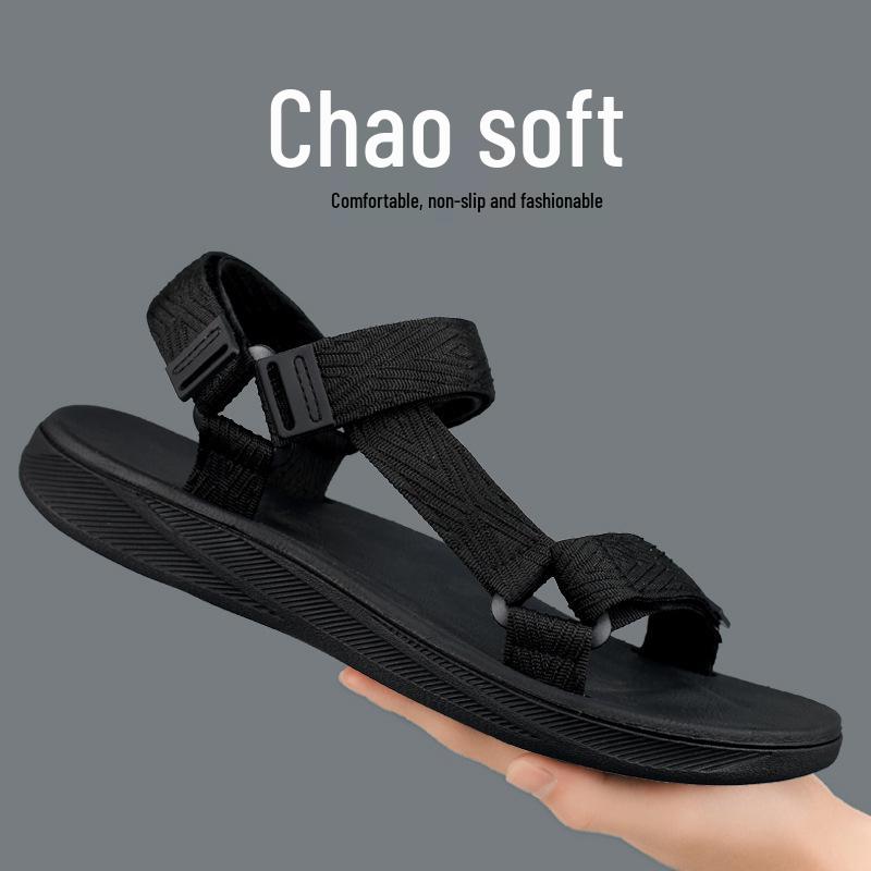 

Чоловічі літні пляжні сандалі 2025 - EVA м яка підошва, вуличні сандалі 41 чорний