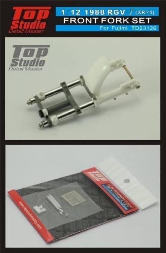 Top Studio Suzuki XR74 Front Fork Set Fujimi TD23126 1/12 RGV-