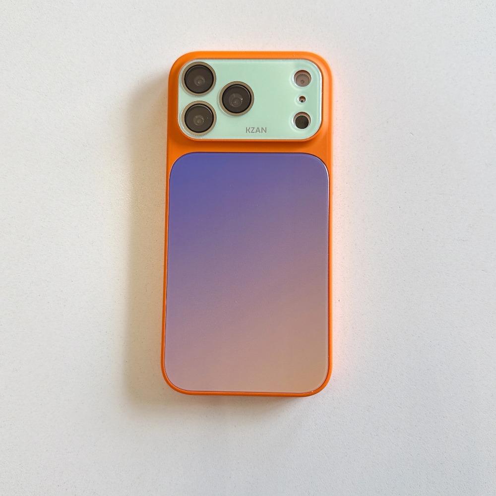 Luxury AG Gradual Change Rainbow Case For iPhone 17 16 15 14 13 Pro Max Shockproof Bumper Hard Back With Lens Proteciton Cover