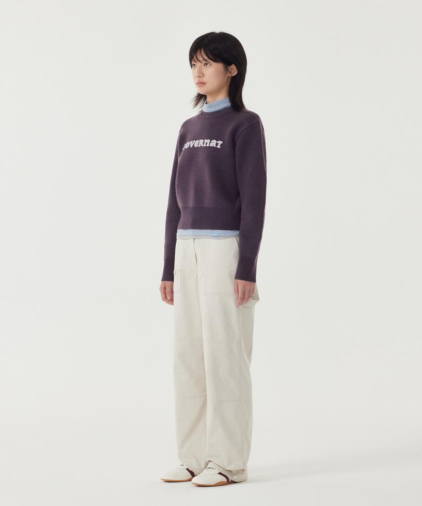 COVERNAT WOMAN Cooper Logo Knit Purple
