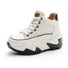 Leather dad shoes women's autumn 2025 new inner height increase casual fashion sports shoes thick sole inner height increase women's shoes