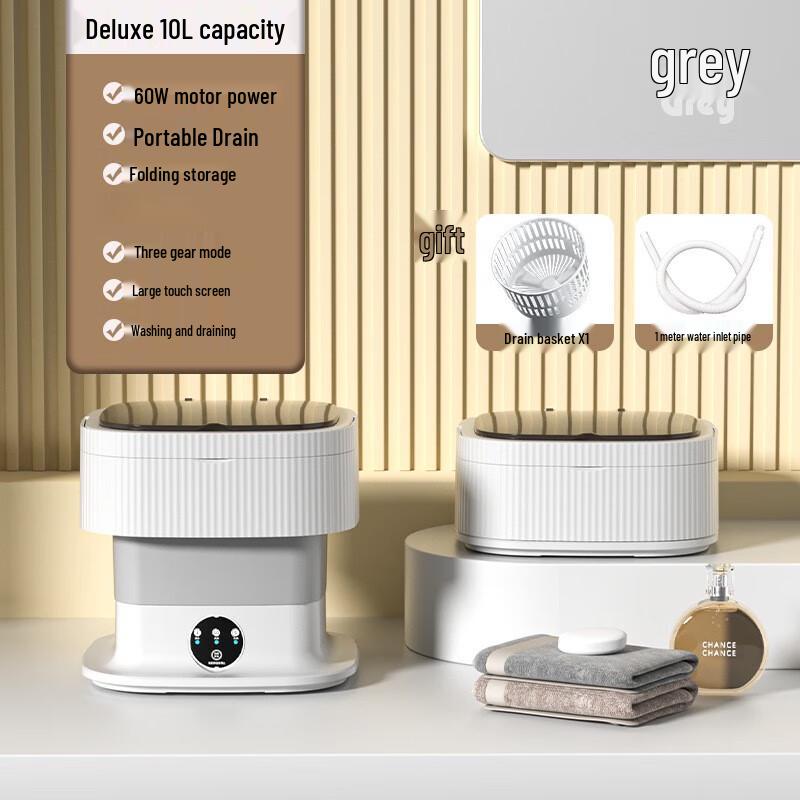 OIMG Portable Folding Washing Machine with Spin Dryer