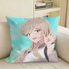 Campus Angel Sena Ajisai Watanare Square Sofa Pillow Cover Solid Color Living Room Home Decor Cushion Case